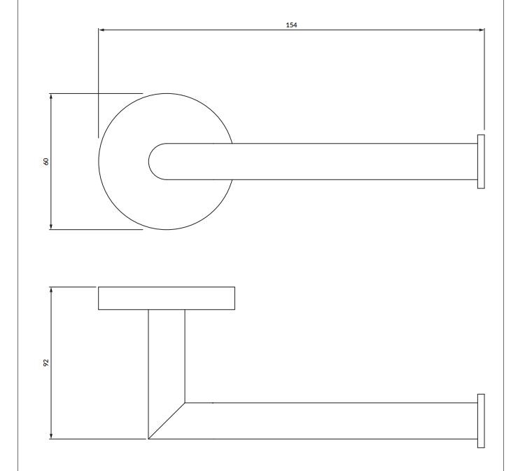 Omnires Modern Project Wieszak na Ręcznik 40cm Czarny MP60214BL
